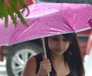 The rain brought relief from the heat