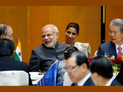 modi leaves gujarat but his presence sees her.