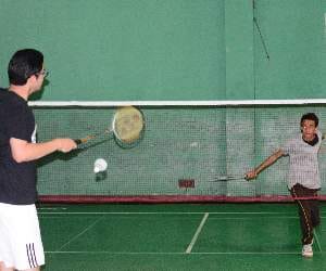 badminton championship started in indra gandhi sports complex.