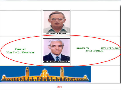 bugs about LG najeeb jung and MLAs in delhi assembly website.