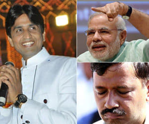 kumar vishwas praises narendra modi, attacks on kejriwal.
