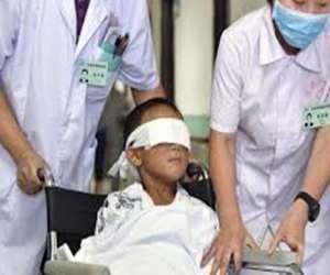 mother gouged son's eyes in a satnical ritual