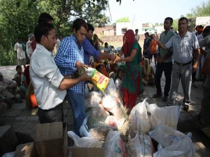 politics over relief material in jammu kashmir