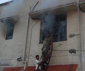 huge fire in kathua district hospital