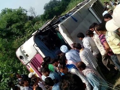 panjab roadways bus collided with army gypsy 