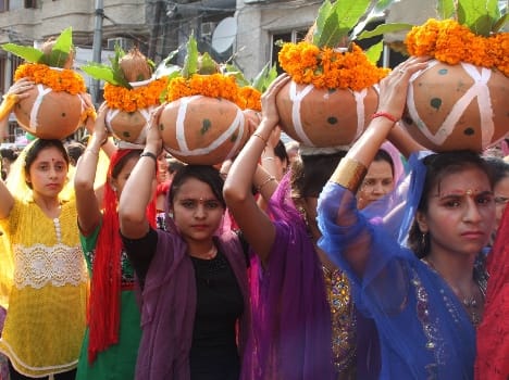 Krishna devotees were overwhelmed by floats