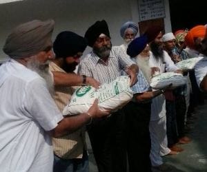 25 loaded relief supplies trucks blocked