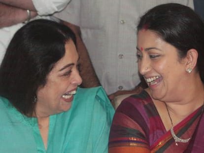 Samriti Irani and Kiran Kher in Chandigarh
