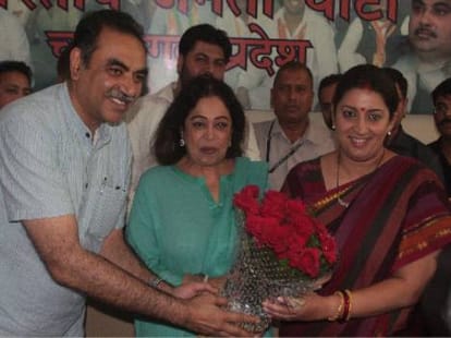 Samriti Irani and Kiran Kher in Chandigarh