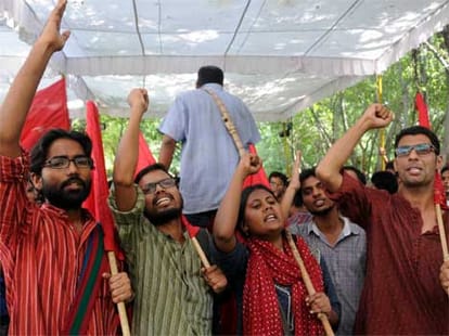 ABVP Shows its big presence in jnusu election.