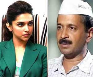 Kejriwal supports Deepika Padukone in Cleavage case.