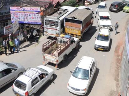 Shimla Circular Road demolished.