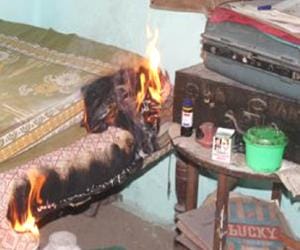mysterious fire case at bilaspur