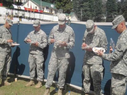 military exercise of indo-american army.