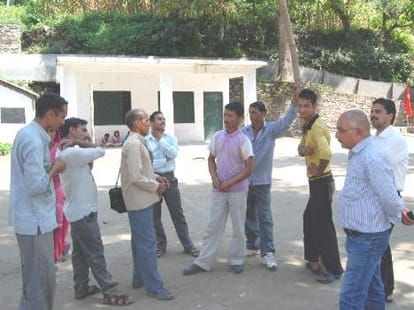 controversy over discrimination with sc students in govt school.