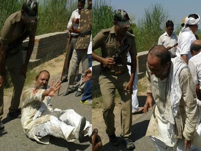 RLD supporters protest in gaziabad.