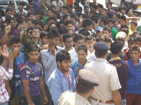 sfi abvp demonstration at shimla 
