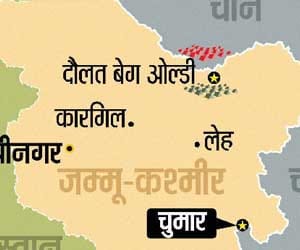 indias strong position in chumar is problem for china.