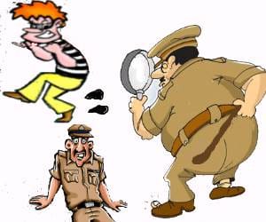 police arrived to catch thief
