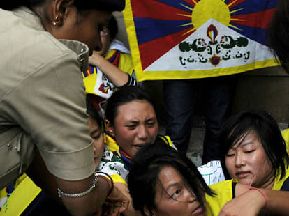tibet protesters china goods