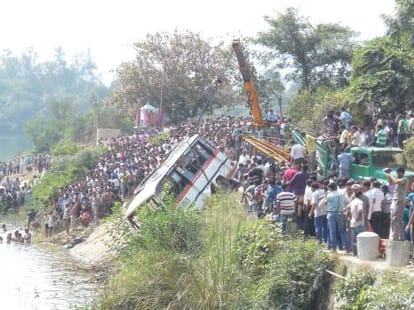Bus Accident in a Lake in Bilaspur, Himachal Pradesh - 25 Died
