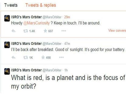 ISRO starts new twitter handel for Mars Orbiter - Mangalyaan