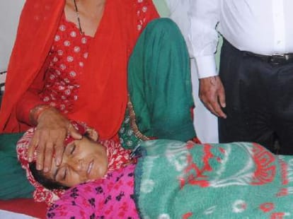 Bilaspur accident victim on a hunger strike.