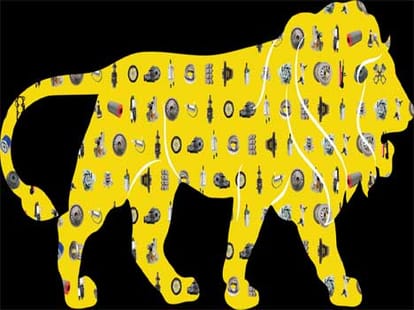 modi's make in india concept and 25 sector.