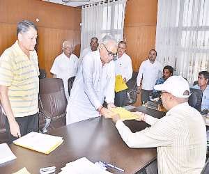 haryana election: top leader fill nomination 