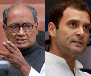 digvijay singh advised rahul gandhi to come at front.