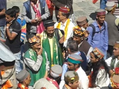 Meeting of dev sansad over the issue of animal sacrifices.