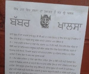 Babbar khalsa issues threating poster to Sikh Community