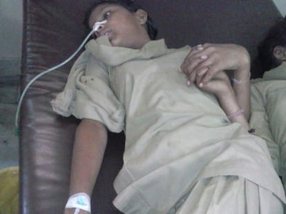 Student and teacher ill to drinking school water.