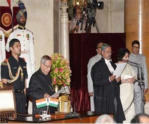 justice hl dattu take oath of chief justice.