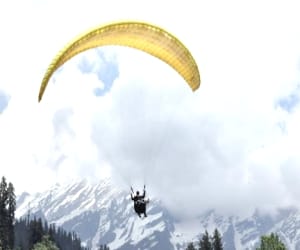 tourist died while paragliding at manali.
