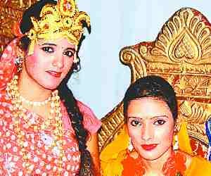 Girls Playing Character in Ramlila
