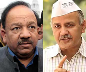 manish sisodia asks nine questions to harshvardhan.