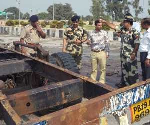 explosion in tanker, came attari border from Pakistan