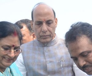 rajnath singh visits benti village of lucknow.