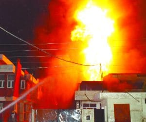 Two shops got fire, cosmetic goods stores ash 