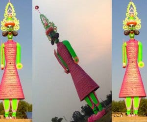 dusshera special, india tallest ravan stood in barara distt ambala