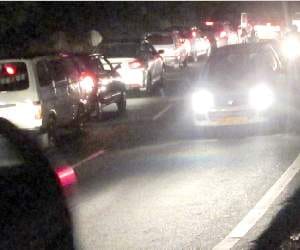 Traffic jam on NH-22.