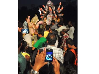 JNU burns in mahishasur day.