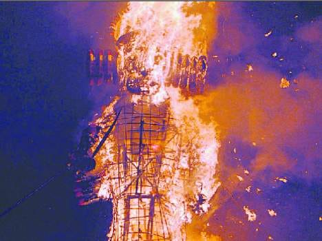 Six people injured by fireworks
