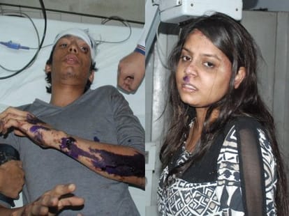scene of hospital after bus accident.