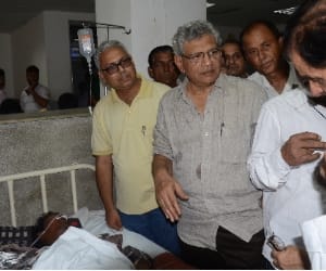 sitaram yechury visits saddal at udhampur