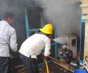 Houses were burning in flames ablaze in Krishna Colony
