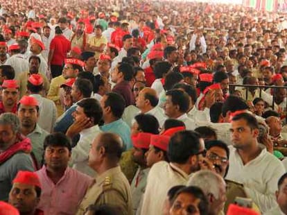 attacks on Modi in SP conference. 