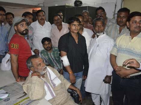 sp mla sharda pratap throws anger on police.