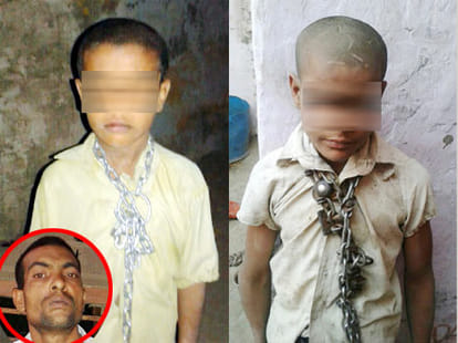 father shackled innocent children with chains.